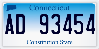 CT license plate AD93454