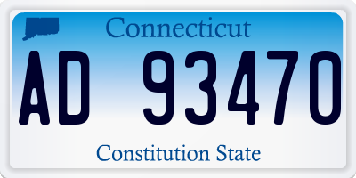 CT license plate AD93470