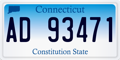 CT license plate AD93471