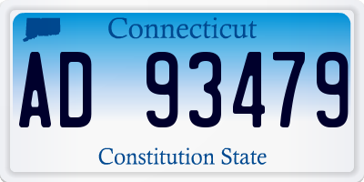 CT license plate AD93479