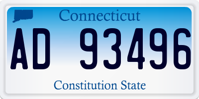 CT license plate AD93496