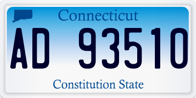 CT license plate AD93510