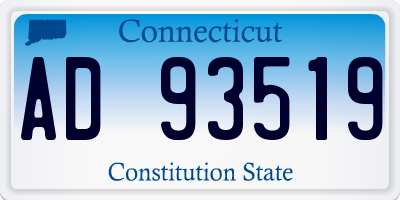 CT license plate AD93519