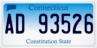 CT license plate AD93526