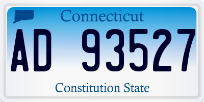 CT license plate AD93527