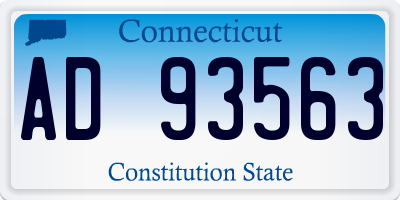 CT license plate AD93563