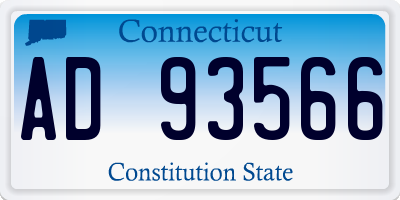 CT license plate AD93566