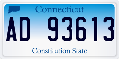 CT license plate AD93613