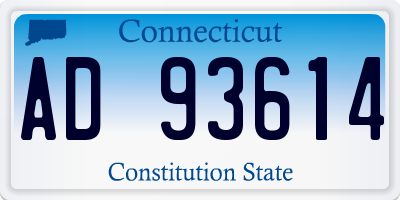 CT license plate AD93614