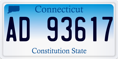 CT license plate AD93617