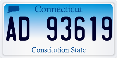 CT license plate AD93619