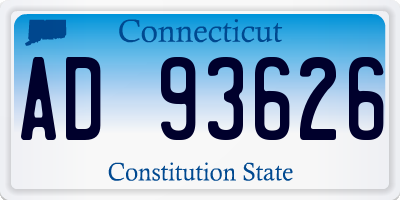 CT license plate AD93626