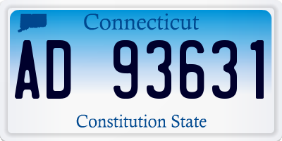 CT license plate AD93631
