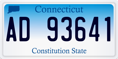 CT license plate AD93641
