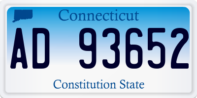 CT license plate AD93652