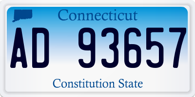 CT license plate AD93657