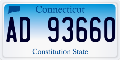 CT license plate AD93660