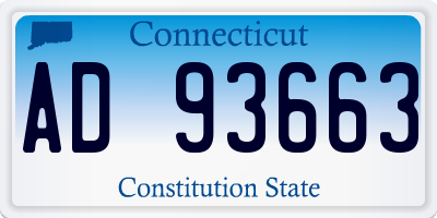 CT license plate AD93663