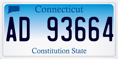 CT license plate AD93664