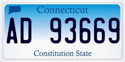 CT license plate AD93669