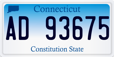 CT license plate AD93675