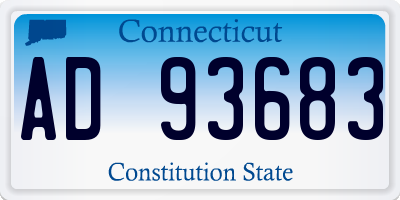 CT license plate AD93683