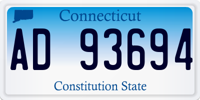 CT license plate AD93694