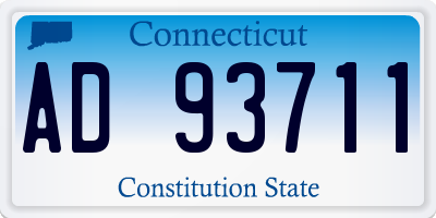 CT license plate AD93711