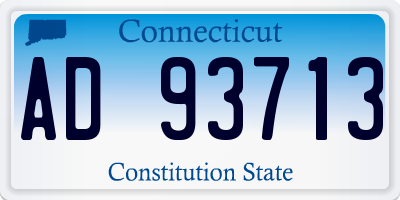 CT license plate AD93713
