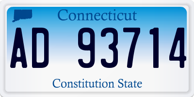 CT license plate AD93714