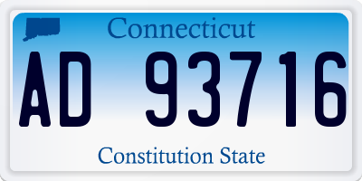 CT license plate AD93716