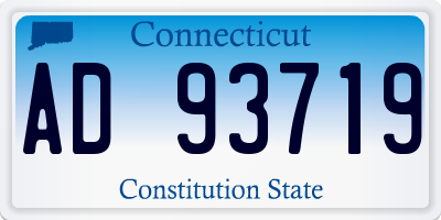 CT license plate AD93719