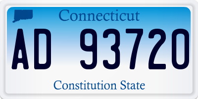 CT license plate AD93720