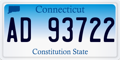 CT license plate AD93722