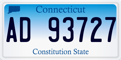 CT license plate AD93727