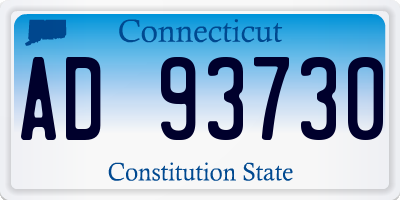 CT license plate AD93730