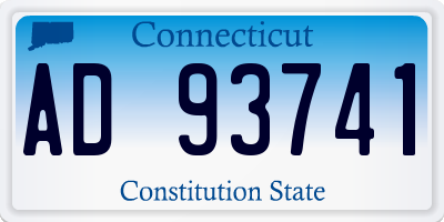 CT license plate AD93741