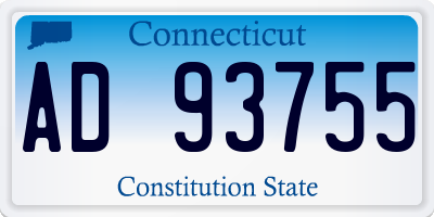 CT license plate AD93755