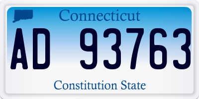 CT license plate AD93763