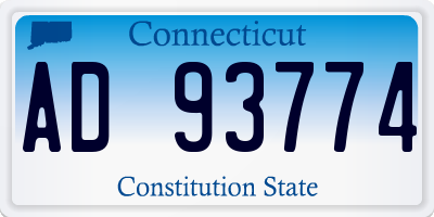 CT license plate AD93774