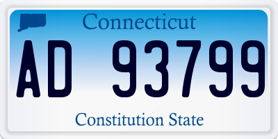 CT license plate AD93799