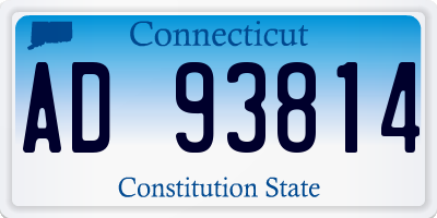 CT license plate AD93814