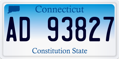 CT license plate AD93827