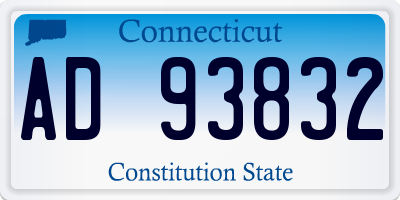 CT license plate AD93832