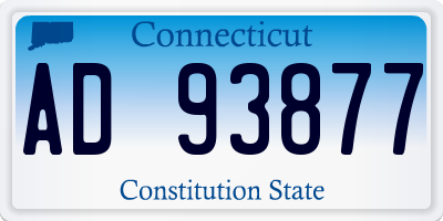 CT license plate AD93877