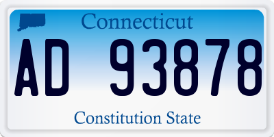CT license plate AD93878