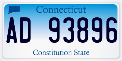 CT license plate AD93896
