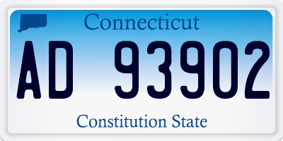 CT license plate AD93902