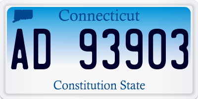 CT license plate AD93903