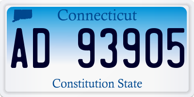 CT license plate AD93905